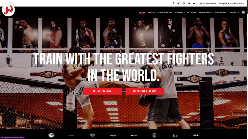 Jackson Wink MMA — Website Design