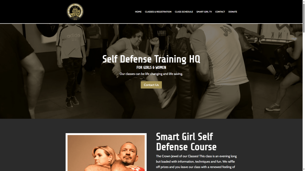 Smart Girl Self Defense — Website Design